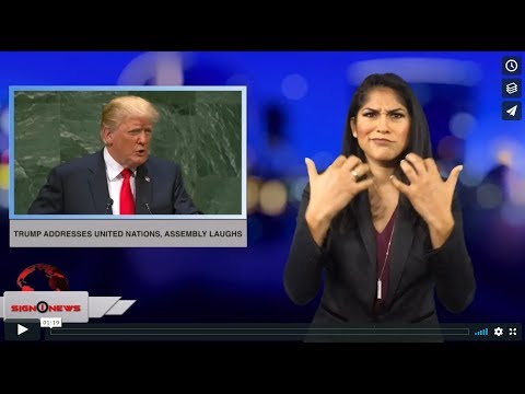 Trump addresses United Nations, assembly laughs (ASL - 9.25.18)