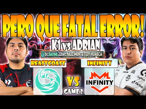 BEASTCOAST VS INFINITY BO3[GAME 2] K1, SCOFIELD VS LEOSTYLE - DPC SA 2023 TOUR 2:DIVISION 1 - DOTA 2