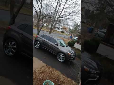The first 2017 Outlander Sport sitting on 24 inch rims