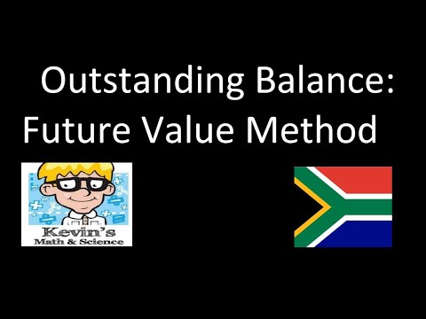 Outstanding balance grade 12: Future value method