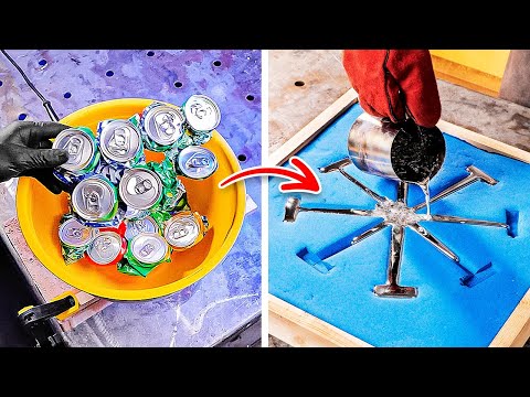 Amazing recycling of garbage found on the beach! ♻️ Work made by a real ECO-HERO!