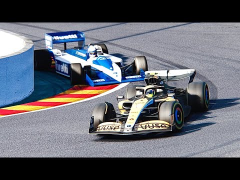 McLaren F1 2022 vs Brabham BT55 1986 at Spa