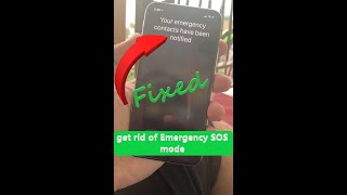 Fixed iPhone stuck on Emergency SOS mode | Your emergency contacts have been notified