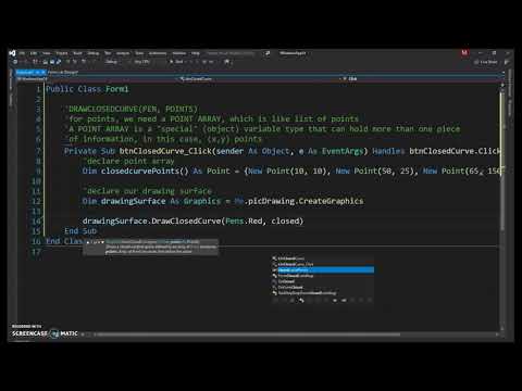 How To Draw Filled Curves Using Visual Basic Studio Tutorial