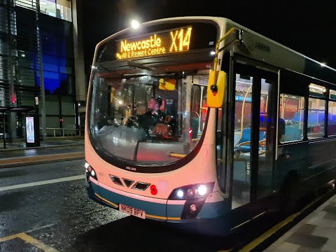 Arriva Northumbria Wright Pulsar 2 1407 Route X14 *THRASH*