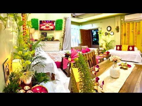 Diwali Living Room Decor|DIY Old Diyas|Aesthetic  Home Decor For Diwali|
