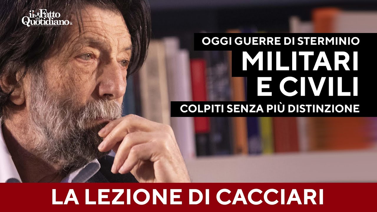 La lezione di Cacciari: “Le guerre d'oggi sono di sterminio. Non distinguiamo tra militari e civili”