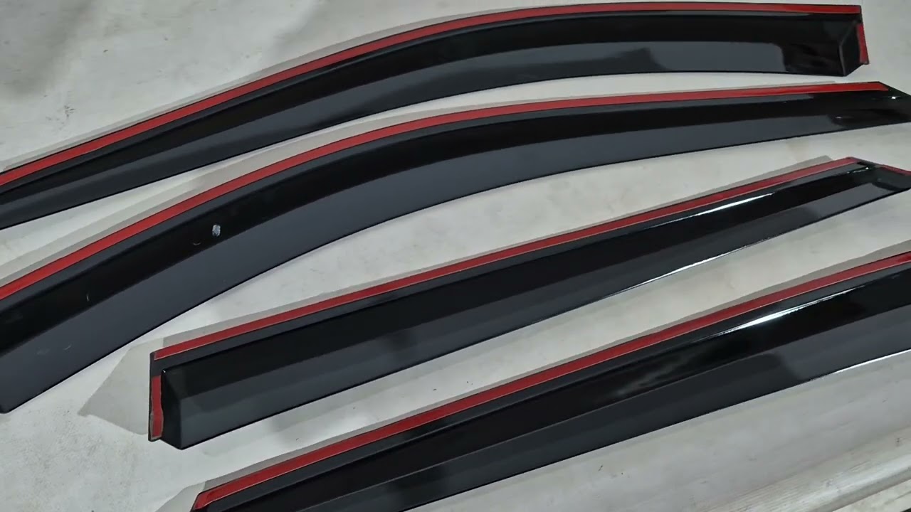 Ветровики с хромированным молдингом Niken Luxury (4 шт) Video 1