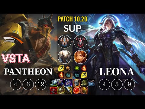 HLE Vsta Pantheon vs Leona Sup - KR Patch 10.20