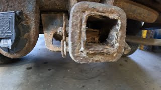 Rusty Broken Stuck Receiver Hitch Repair