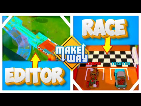 1v1 Build your own Track, and RACE IT TO WIN! (Make Way)