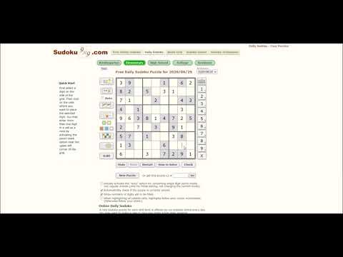 Sudoku 06/29/20 elem - no copyright Inevitable