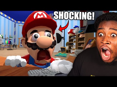 WHAT DID I JUST WATCH?! | Mario Reacts To SMG4's Browser History