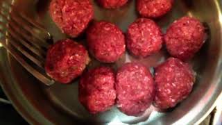 Beef Meatballs stove top cooking