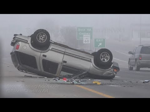 Freezing Fog Causes Crashes in Wichita, KS - 1/15/2019