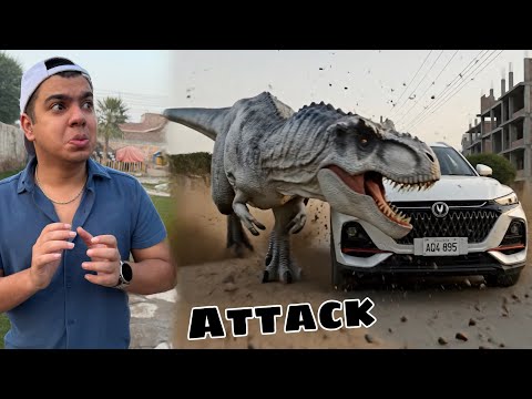 DINOSAUR ATTACKED on MY CAR 😱 HELP ME 