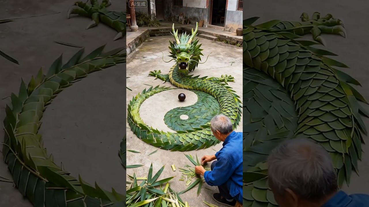 "A leaf can become a dragon!" Our ancestors' craftsmanship has never faltered! #ChineseTraditiona