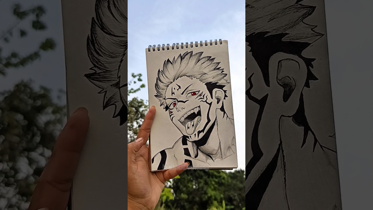 Sukuna - The king of Curses 🔥 #komudrawing #anime #sukuna #art #shorts