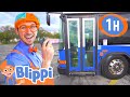 Blippi Drives A Bus And Other Vehicles 1 HOUR OF BLIPPI TOYS Vehicle Videos For Kids