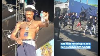 Fans Start Running When They Hear Blueface At Rolling Loud Festival
