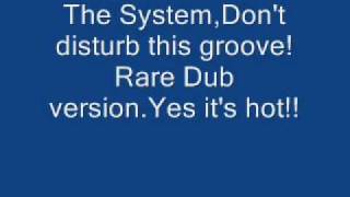 Rare Dub version of Don't disturb this groove!