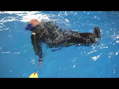 What happens if you end up in the water with a floatation suit on