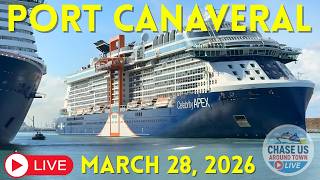 LIVE: Watching Cruise Ships Leaving Port Canaveral LIVE! (March 28, 2026)