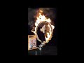 Evel Knievel Jumps Through Fire