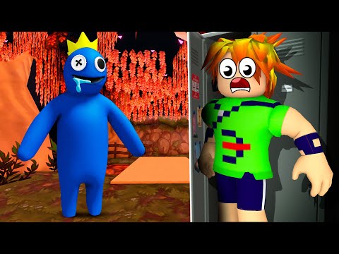ESCAPE DA ESCOLA DO AZUL BABÃO NO ROBLOX!! (Rainbow Friends)