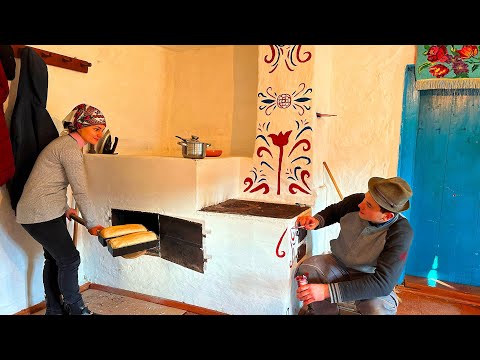 Restoring Our Ancestral Wooden Home | Painting, Baking Bread & Cooking Carpathian Borscht