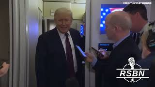 WATCH: President Trump Answers Press Questions Aboard Air Force One - 03/13/26