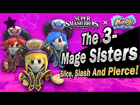 What if The 3-Mage Sisters from "Kirby: Star Allies" joined Super Smash Bros.? (Fighter Concept #44)