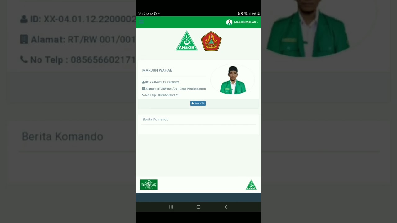 CARA MENGGANTI FOTO KTA ANSOR