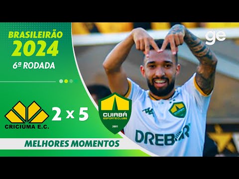 Gols e lances de Criciúma x Cuiabá