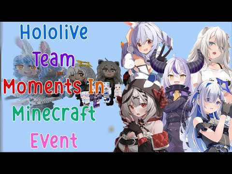 Hololive Team Moments in Minecraft Event!!!!! with Pekora Kanata Botan Laplus Chloe