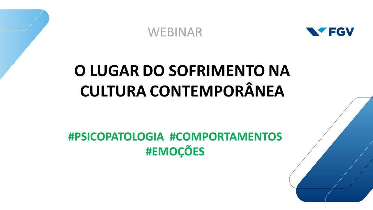 Webinar | O lugar do sofrimento na cultura contemporânea