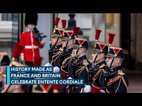 British and French troops swap roles in historic Changing of the Guard ceremonies