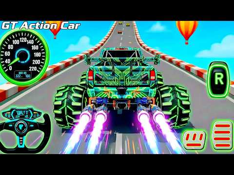 Mega Ramp Monster Car Racing 3D - Extreme Car Stunts -Android Gamepla #MegaRamp #3DGames #CarRacing