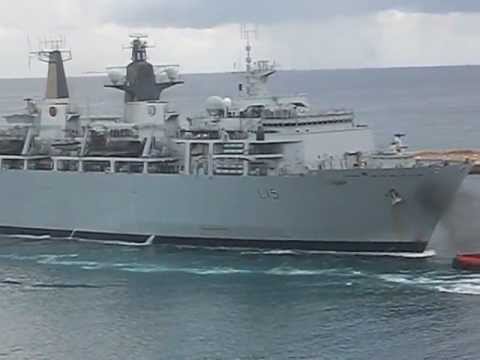 HMS Bulwark entering the Grand Harbour  Malta  I 20 Nov. 2012