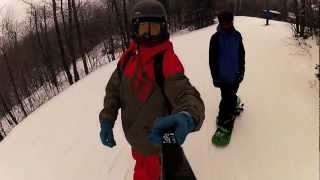 preview picture of video 'Mont St-Sauveur Snowboard Freestyle.'