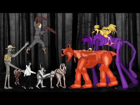 Zoonomaly Monsters VS Poppy Playtime Chapter 3 (Dark Forest Area Part 1) Feat. Pennywise, Catnap