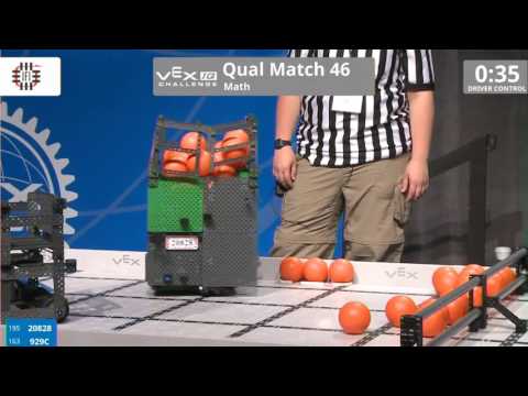 VEX Worlds 2016 - VEXIQ Middle School - Math - Qual 46 (20828 929C) 50