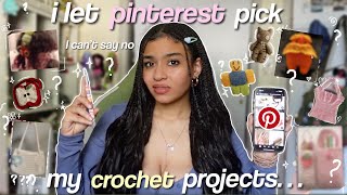 i let Pinterest pick my crochet projects.... crochet with me vlog ig 