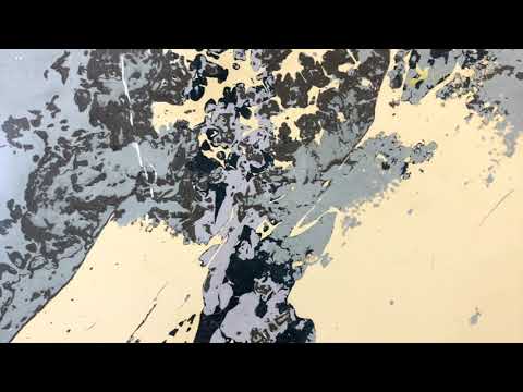 Sequoia -  beige marble effect by tamponed technique - overview