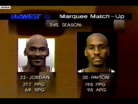 MVP Battle - Gary Payton & Michael Jordan Highlights Bulls @ Sonics November 1997