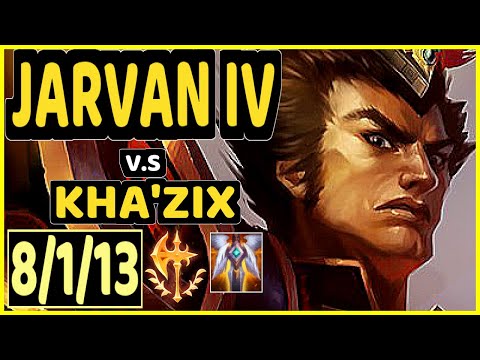 ZUAO (JARVAN IV) vs KHA'ZIX - 8/1/13 KDA JUNGLE GAMEPLAY - BR Ranked GRANDMASTER