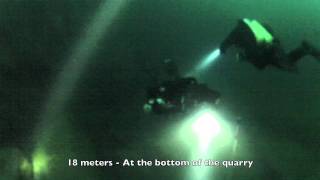 preview picture of video 'Ice Dive at Hilloinen quarry 11.2.2012'