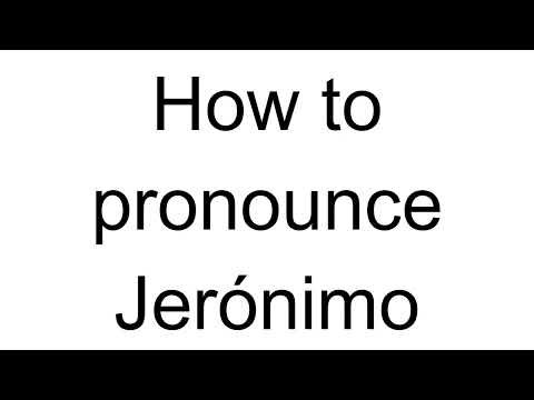 How to Pronounce Jerónimo (Portuguese)