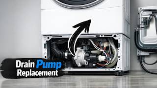 Whirlpool stackable washer dryer combo drain pump replacement YWET4027HW1 full video tutorial