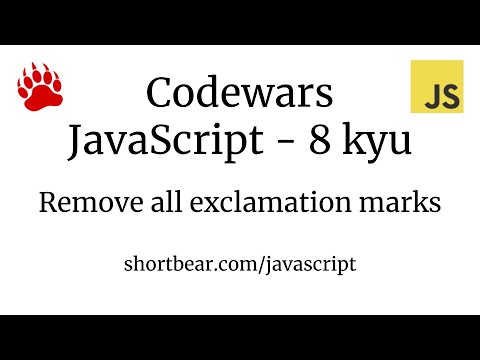 Codewars Javascript Remove Exclamation Marks